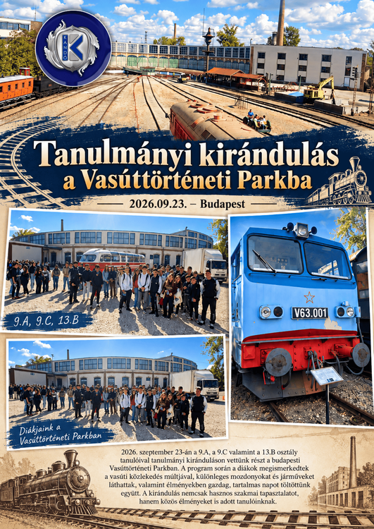 Tanulmányi kirándulás a Vasúttörténeti Parkban