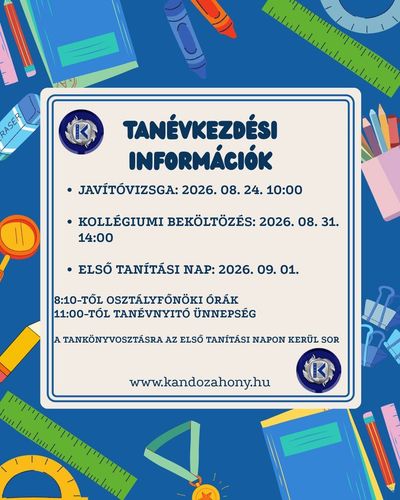 Tanévkezdési eszközlista 2026